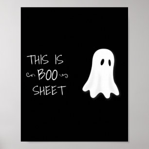 Leuke Halloween geest Dit is Boo Sheet Poster