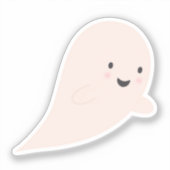 Leuke Halloween Geest Sticker (Voorkant)