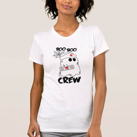 Leuke Halloween Ghost Boo Crew T-shirt (Voorkant)