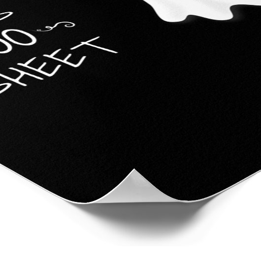 Leuke Halloween Ghost Dit is Boo Sheet Poster (Hoek)
