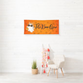 Leuke Halloween Ghost Pumpkin Spice Gepersonalisee Spandoek (Insitu)