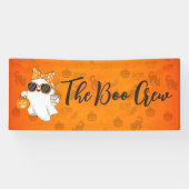 Leuke Halloween Ghost Pumpkin Spice Gepersonalisee Spandoek (Horizontaal)