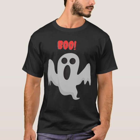 Leuke Halloween Ghost T-shirt (Voorkant)