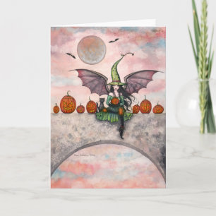 Leuke Halloween Heksenkat Kaart