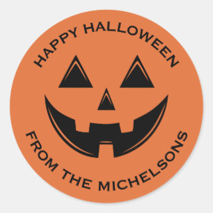 Leuke Halloween Jack O lantaarn pompoen Ronde Sticker