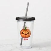 Leuke Halloween Jack O Lantern Acryl Drinkbeker (Achterkant)