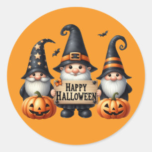 Leuke Halloween kabouters Ronde Sticker
