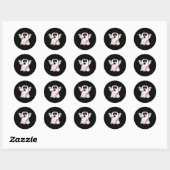 Leuke Halloween kostuum Honkbal Spook Honkbal Lief Ronde Sticker (Vel)