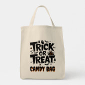 Leuke Halloween met trick-or-treat borden! Tote Bag (Achterkant)
