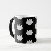 Leuke Halloween Mok - Zwart-wit spookpatroon (Voorkant links)