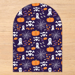 Leuke Halloween-patroon Acryl Uitnodigingen