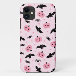 Leuke Halloween pompoenen en vleermuispatroon iPhone 11 Hoesje