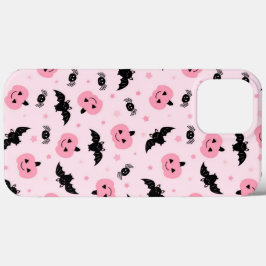 Leuke Halloween pompoenen en vleermuispatroon iPhone 13 Pro Max Hoesje