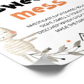 Leuke Halloween Raad het Sweet Mess Baby shower Poster (Hoek)