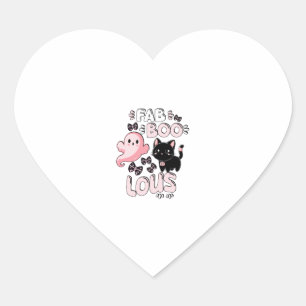 Leuke Halloween Roze Geest Spectaculair Kat Fab BO Hart Sticker