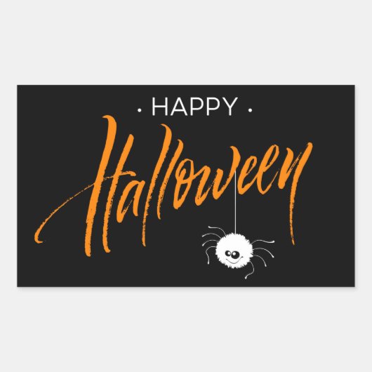 Leuke Halloween-spin Rechthoekige Sticker (Voorkant)