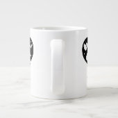 Leuke Halloween spook met hart en vleermuis Extra Grote Beker (Achterkant)