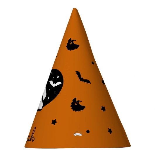 Leuke Halloween spook met hart en vleermuis Feesthoedjes (Rechts)