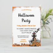 Leuke Halloween Spooktacular Party Uitnodiging (Staand voorkant)