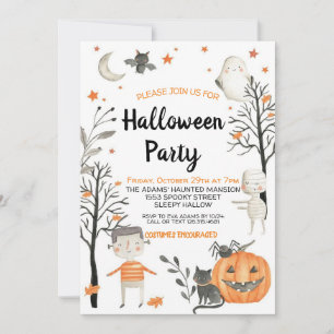 Leuke Halloween Spooktacular Party Uitnodiging