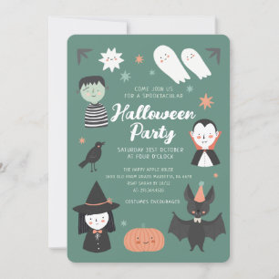 Leuke Halloween Spooktacular Party Uitnodiging