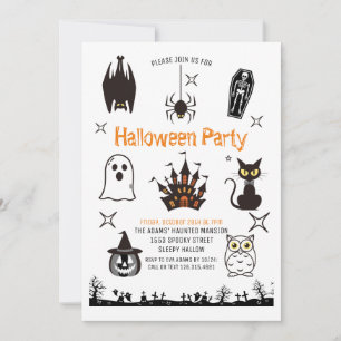 Leuke Halloween Spooktacular Party Uitnodiging