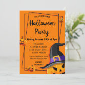 Leuke Halloween Spooktacular Party Uitnodiging (Staand voorkant)