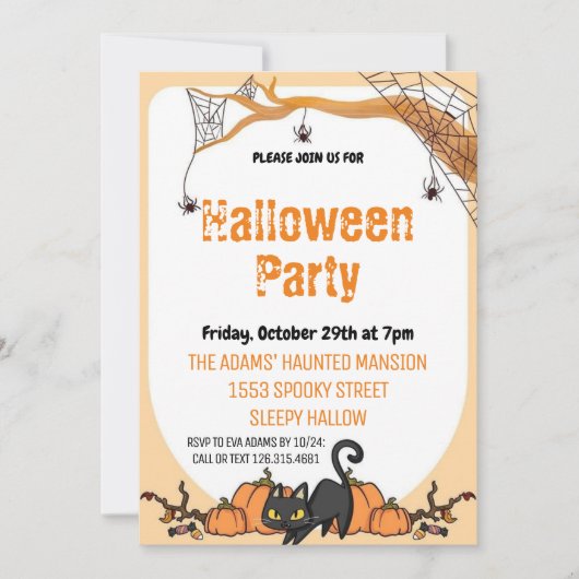 Leuke Halloween Spooktacular Party Uitnodiging (Voorkant)