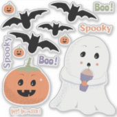 Leuke Halloween Spooky Sticker Pack (Voorkant)
