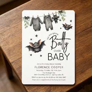 Leuke Halloween Vleermuis Baby Shower Baby Borre Kaart