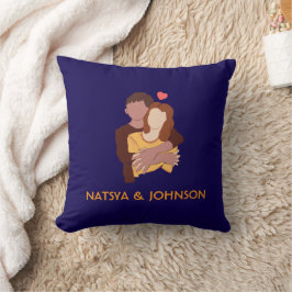 Leuke hand getekende paar foto met paar namen kussen