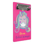 Leuke  handgetekende eenhoorn mini klembord (Schuin)