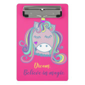Leuke  handgetekende eenhoorn mini klembord (Voorkant)