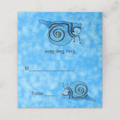 Leuke Happy Blue Pattern Snail Bright Aqua (Buitenkant ongevouwen)