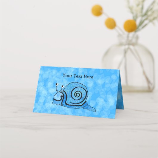 Leuke Happy Blue Pattern Snail Bright Aqua (Achterkant)