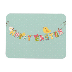 Leuke Happy Easter Kaart Magneet
