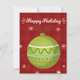 Leuke Happy Holiday Merry Christmas Ornament Kaart