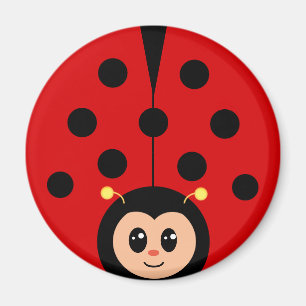 Leuke Happy Lady Bug Cartoon Magneet