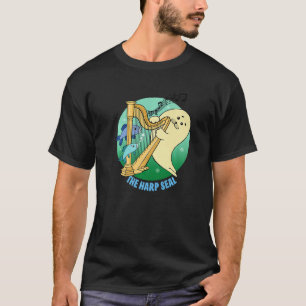 Leuke harp zegel spelen de harp t-shirt