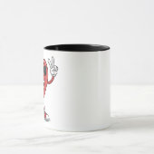 Leuke Hart Cartoon met Zonnebril Funny Mug Design Mok (Midden)