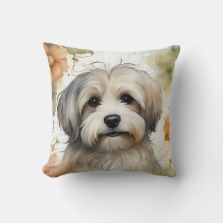 Leuke Havanese Hond in Waterverf Kussen
