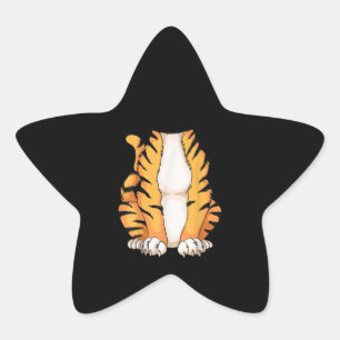 Leuke Headless Tiger kostuum Halloween Funny Anima Ster Sticker