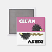 Leuke Hedgehog Clean / Vuile Vaatwasser Magnet Magneet (Voorkant / Achterkant)
