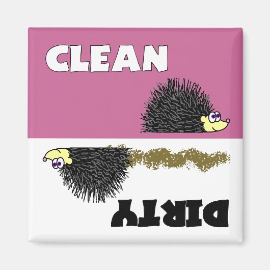 Leuke Hedgehog Clean / Vuile Vaatwasser Magnet Magneet (Voorkant)