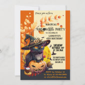 Leuke heks Kinderen verjaardag Halloween Party (Voorkant)
