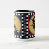 Leuke heks silhouetten Halloween  Mok (Midden)