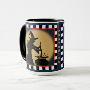 Leuke heks silhouetten Halloween Mok