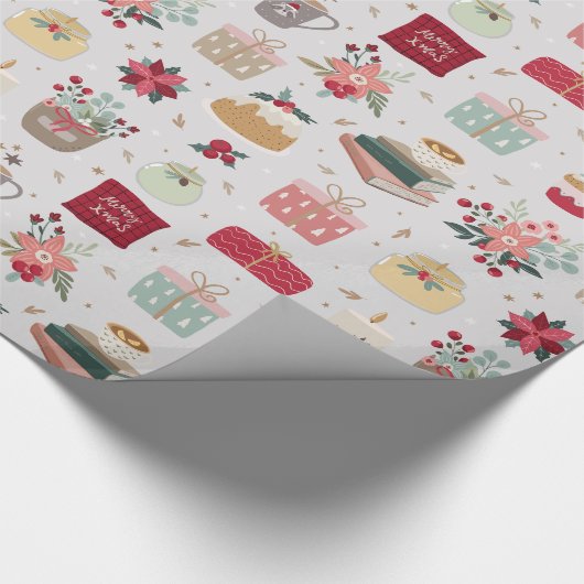 Leuke heldere kerst cadeaupapier (Hoek)