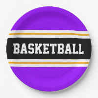 Leuke Heldere Paarse Zwart Geel BASKETBAL Strepen