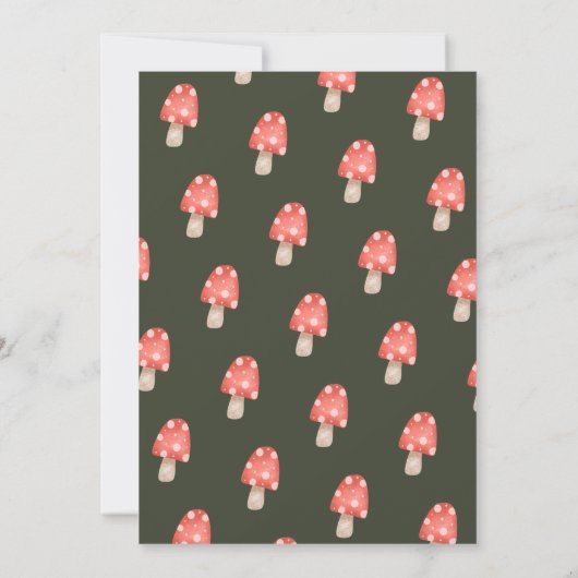 Leuke herfst fee bosrijke paddenstoelen baby showe kaart (Achterkant)